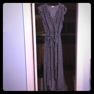 Splendid blue and white print maxi dress